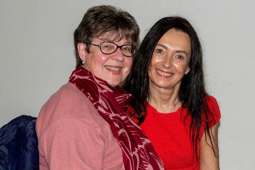 Anne-Alcock-and-Marie-O'Sullivan,-at-'The-Seine-Boats-of-Kerry',-in-Killarney-Library